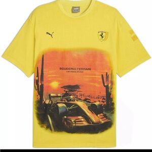 Ferrari Race Desert Sun Las Vegas Gr puma T-shirt Regular Fit new